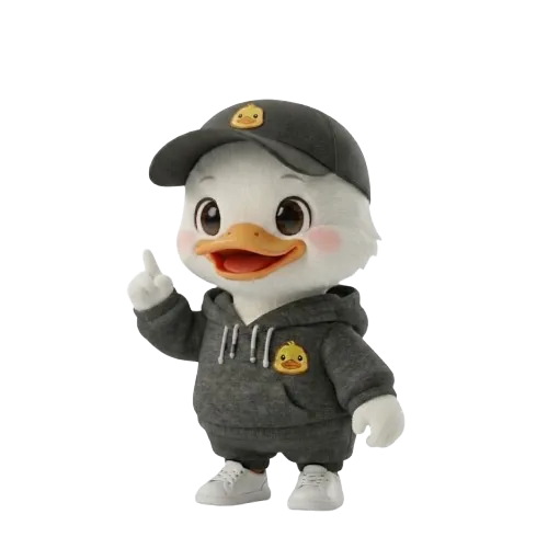 설명하는 덕 캐릭터