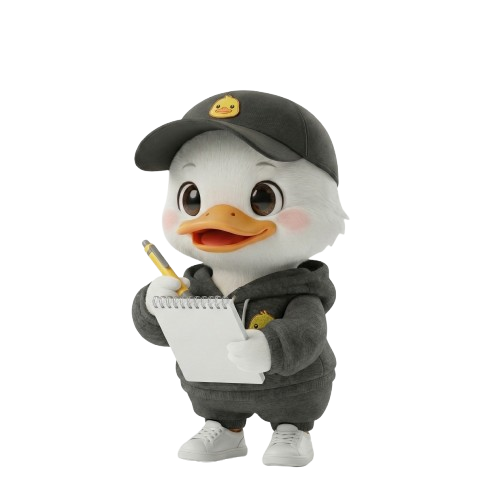 레스덕이 노트에 선택을 기록하는 포즈