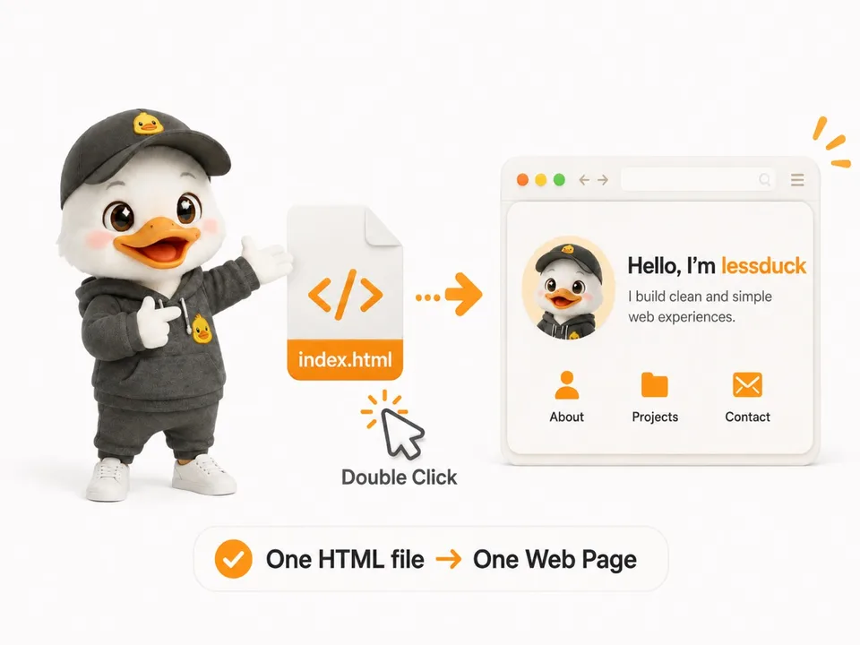 HTML CSS JS로 만든 나만의 첫 웹 페이지를 도메인 붙여 인터넷에 공개한 모습