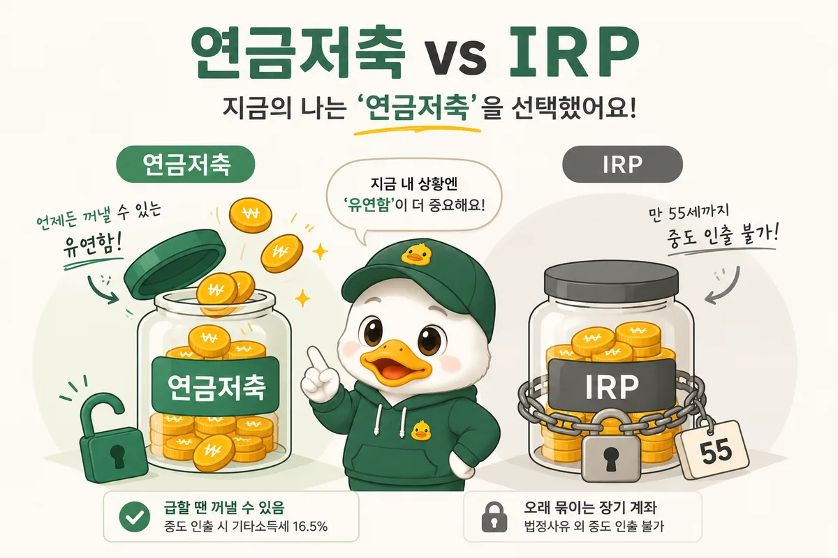 연금저축과 IRP 저금통 비교, 열린 연금저축과 잠긴 IRP로 본 세액공제 900만원 선택